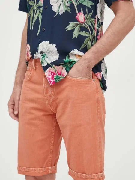 Jeans kratke hlače Pepe Jeans Callen oranžna