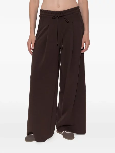 Pantaloni Adidas alergare cu cordon maro