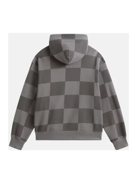 Bluza Vans w kratę ze stretchu z logo szara