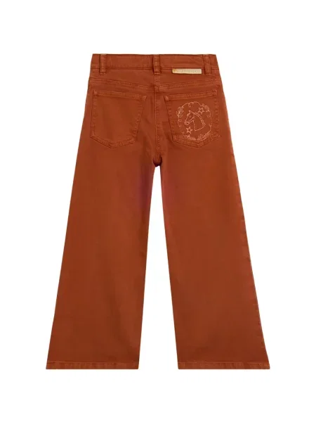 Jeansy straight leg dziecięce Stella Mccartney pomarańczowe