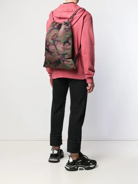Rucsac Valentino Garavani cu model camuflaj verde