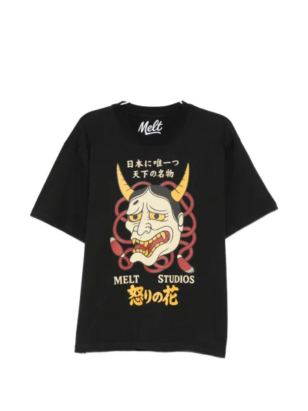 Grafic tricou Melt cu imagine negru