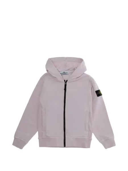 Bluza z kapturem dziecięca Stone Island różowa