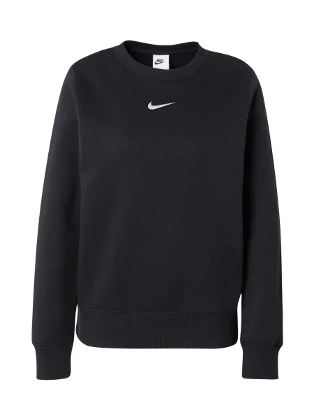 Nike Sportswear Megztinis be užsegimo Phoenix Fleece juoda balta