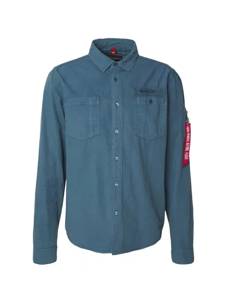 ALPHA INDUSTRIES Košile Air Force chladná modrá černá