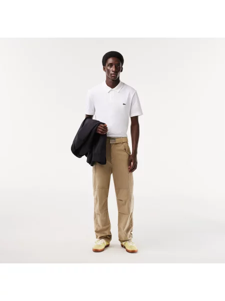 Lacoste Koszulka Polo Regular Fit Z I Bawełny biała