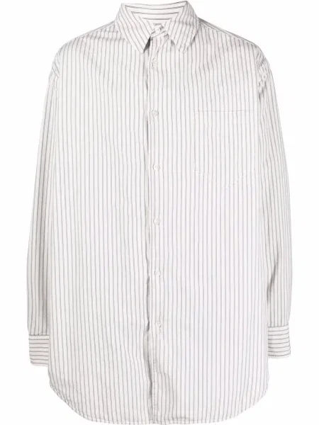 Cămașă Maison Margiela cu dungi cu imagine alb