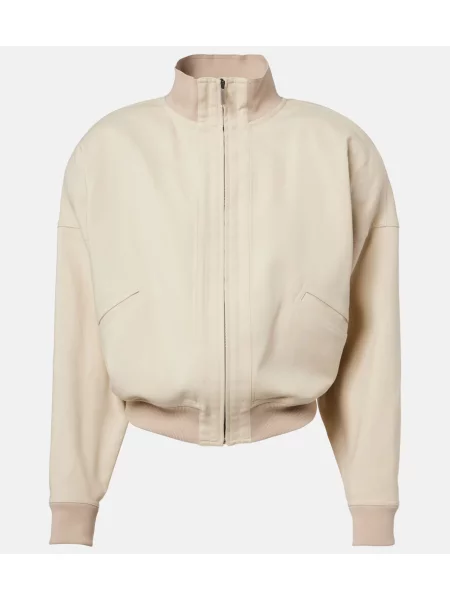 Geacă bomber Gucci din poplin bej