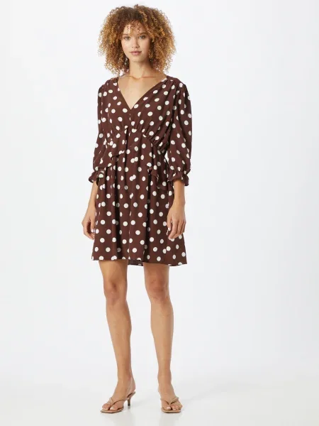 River Island Rochie maro închis alb