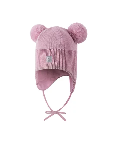 Detská zimná čiapka Reima Kumpi grey pink sivá