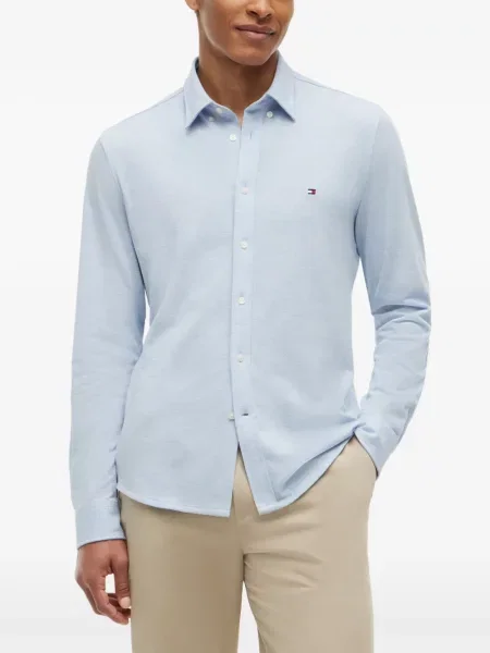 Lung cămașă Tommy Hilfiger albastru