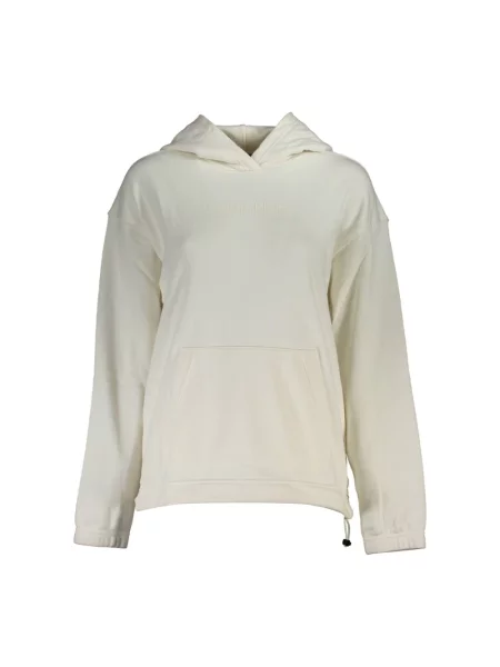 Bluza z kapturem Calvin Klein z kapturem biała