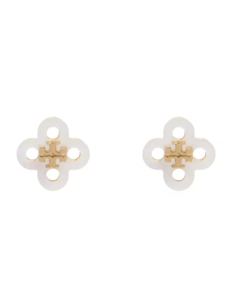 Tory Burch Auskarai Clover Stud Earring Auksinė