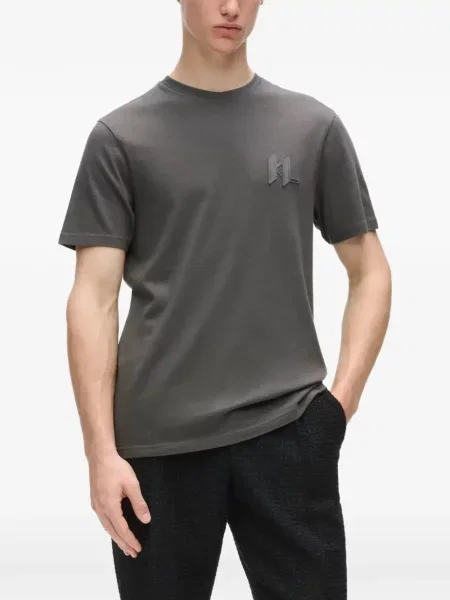 Tricou Karl Lagerfeld cu autograf gri