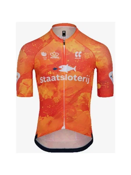 Koszulka rowerowa KNWU Z6 Razor krótki rękaw 5 pomarańczowa