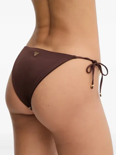Bikini Guess cu imagine cu model zebră cu legături maro