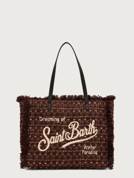 Saint Barth torebka shopper brązowa