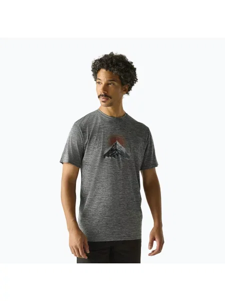 Мъжка тениска за трекинг REGATTA Fingal dark storm marl сиво