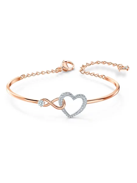 Swarovski Karkötő Infinity arany / ezüst rózsaszín