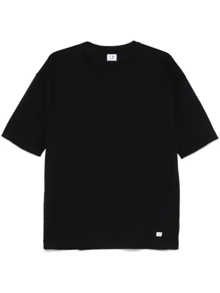Tricou C.p. Company cu decolteu rotund negru