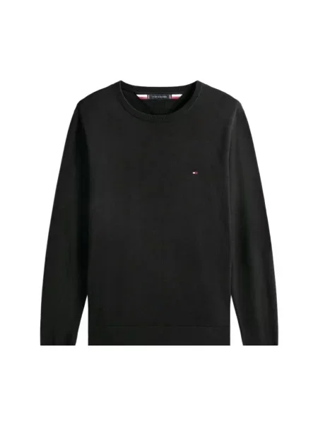 Hanorac din fleece Tommy Hilfiger din fleece negru