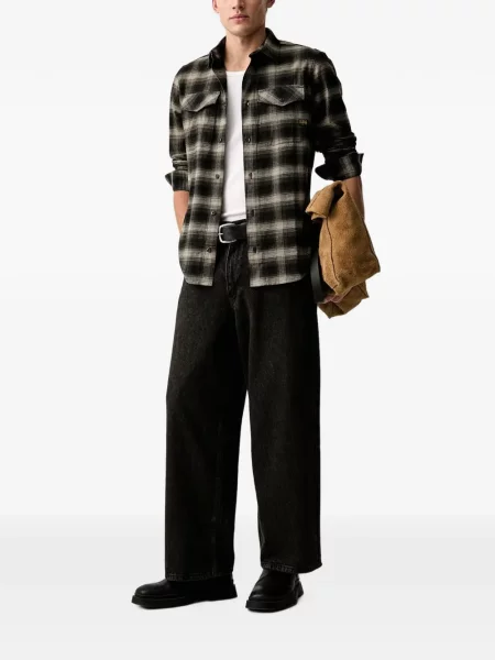 Pantaloni scurți din denim Levi's® din dantelă zdrențuiți cu talie înaltă albastru