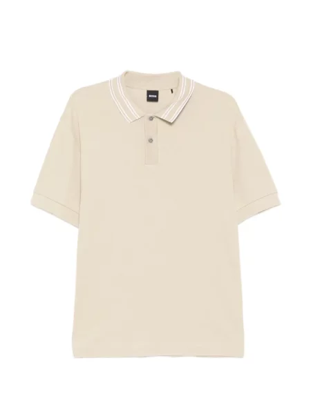 Gulerat tricou polo Boss cu dungi