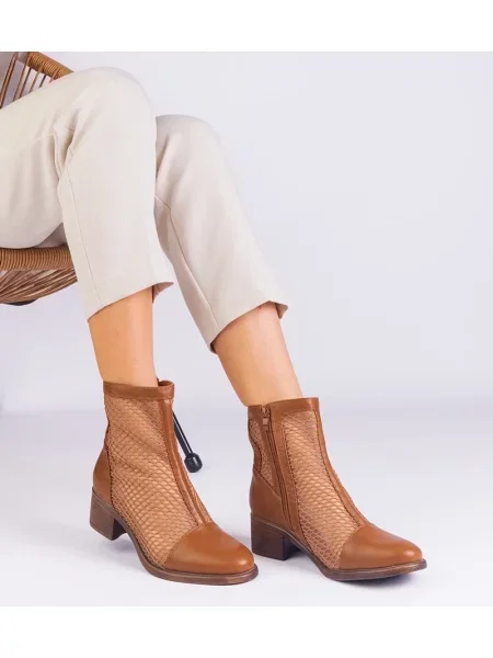 Botine Gemre plasă de plasă maro