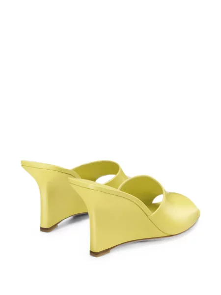 Sandale Stuart Weitzman din piele cu pană galben
