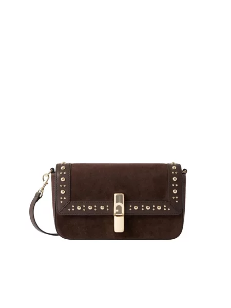 Torebka crossbody Furla skórzana brązowa