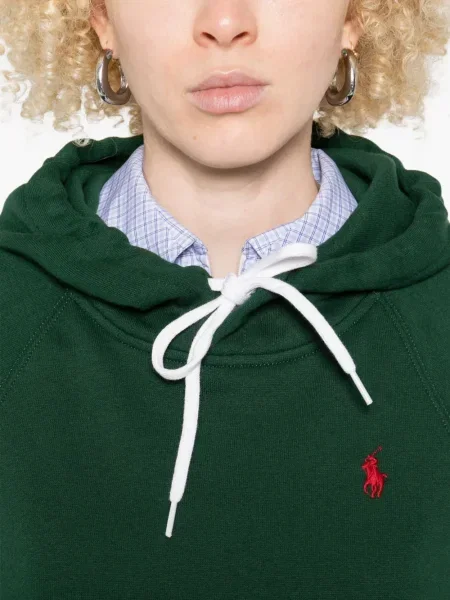 Hanorac cu glugă Polo Ralph Lauren cu broderie alb