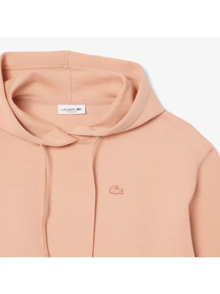 Lacoste Krótka Bluza Z Kapturem beżowa