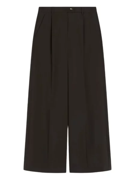Pantaloni Sportmax de lână maro