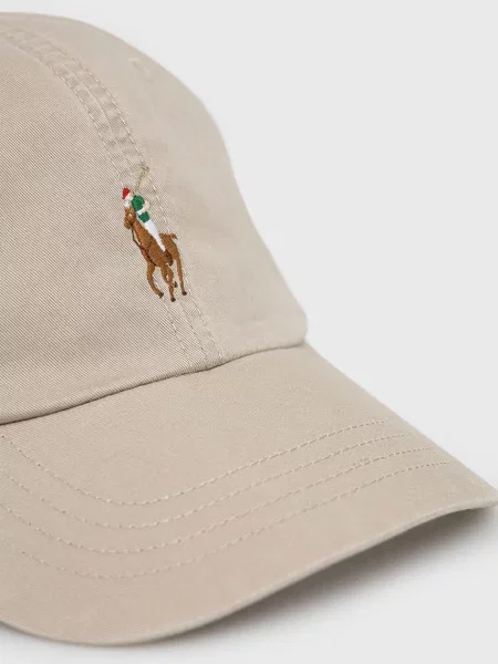 Шапка Polo Ralph Lauren с аппликацией бежевый