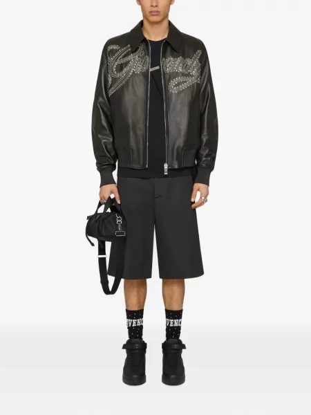 Cu centură pantaloni scurți Givenchy negru