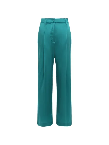 Pantaloni Sablyn de mătase verde