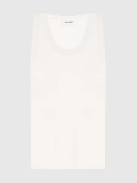 Топ в рубчик Ina з кашеміру Lisa Yang білий