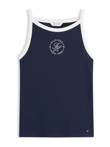 TOMMY HILFIGER Top bleumarin alb