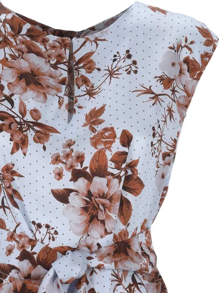 Bluză Marella cu model floral cu imagine albastru