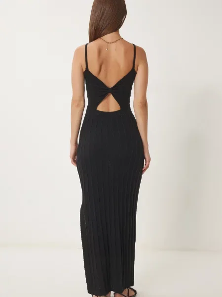 Happiness İstanbul Rochie tricotat negru