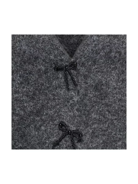 Cardigan Only cu funde melange gri