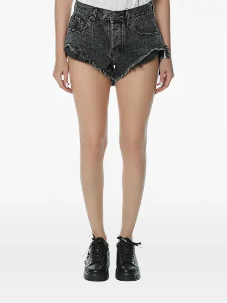 Pantaloni scurți din denim One Teaspoon negru