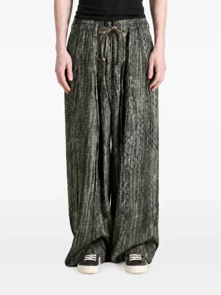 Pantaloni Ziggy Chen cu cordon verde