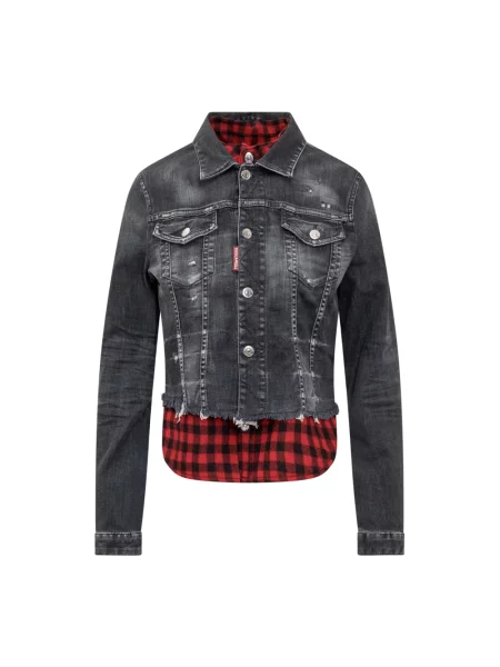 Koszula Dsquared2 w kratkę czarna