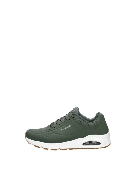 Sneakersy Skechers skórzane zielone