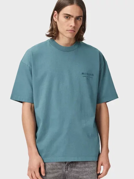 Футболка Allsaints блакитна