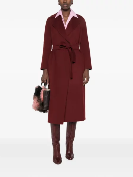 Cu centură palton 's Max Mara roșu