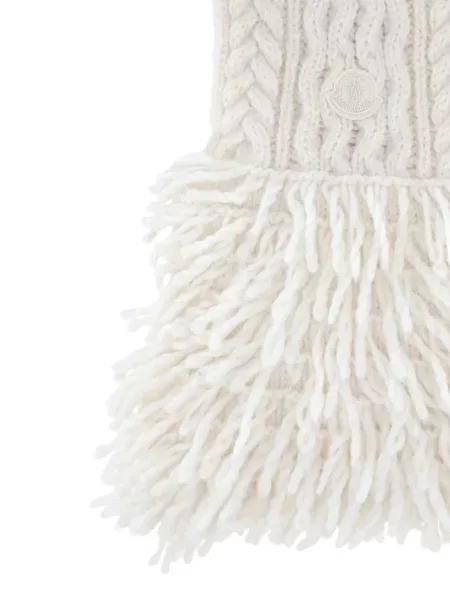 Fular Moncler cu franjuri tricotate