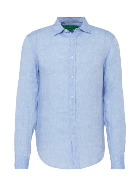 United Colors of Benetton camasa de in cu guler clasic regular albastru