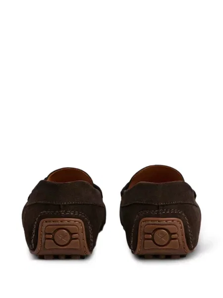 Pantofi loafer Hackett London din piele de căprioară maro